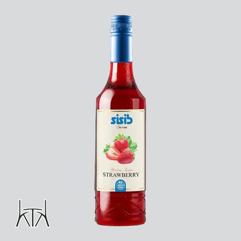 سیروپ توت‌فرنگی بدون شکر افزوده سی سیب SISIB
